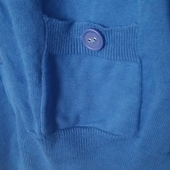 Lane Bryant Casual Fall Blue Button Front V Neck Cardigan 14/16 - Picture 3 of 6